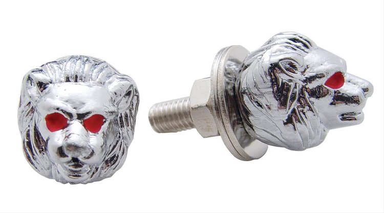 CHROME LION HEAD LICENSE