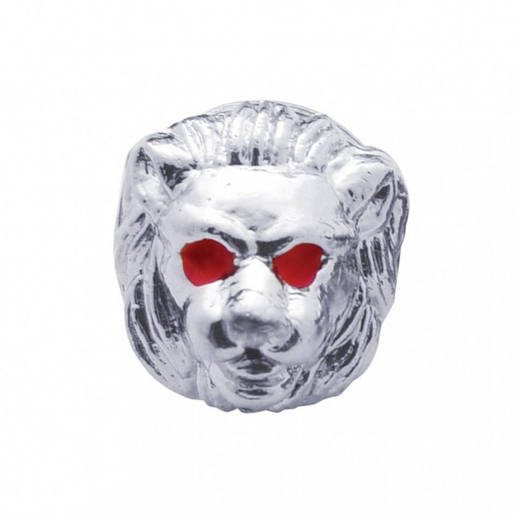 70065B Chrome Lion Head License Plate Fastener
