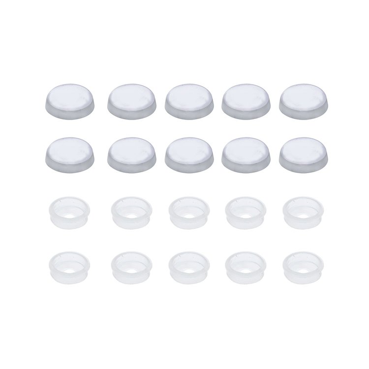 70088 Chrome Plastic Snap-On Screw Cover For #10 And #12 Screws (10-Pack)