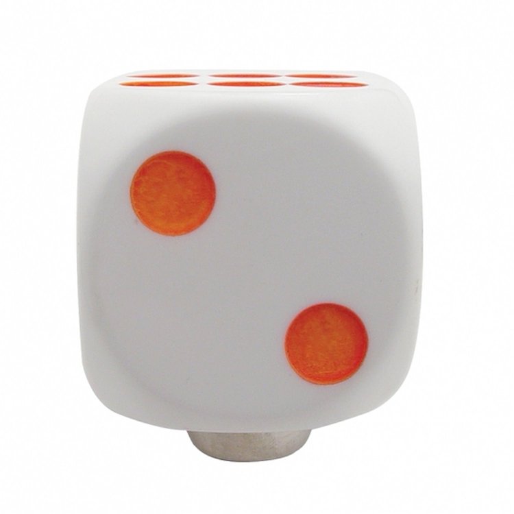 70162 White Dice Gearshift Knob With Glow Dots