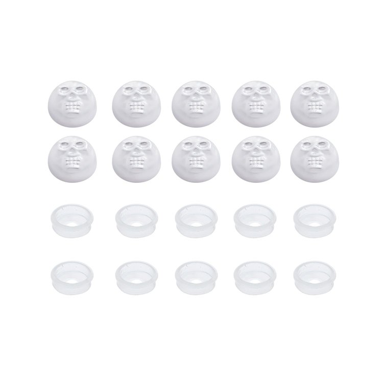 70196 Chrome Plastic Skull Snap-On Cap For #10 And #12 Screws (10-Pack)