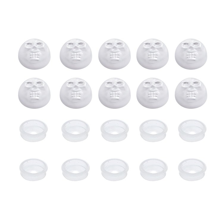 70197 Chrome Plastic Skull Snap-On Cap For 1/4 in. Screws (10-Pack)
