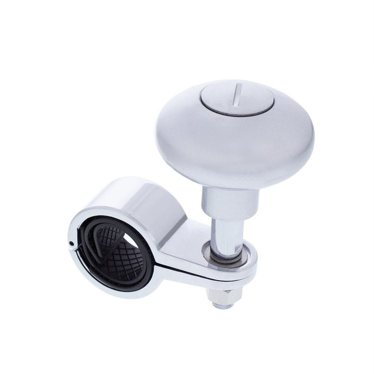 Liquid Silver Steering Wheel Spinner Knob
