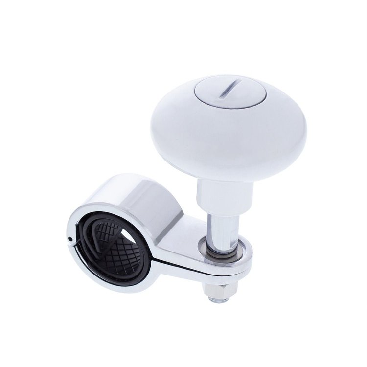 Pearl White Steering Wheel Spinner Knob