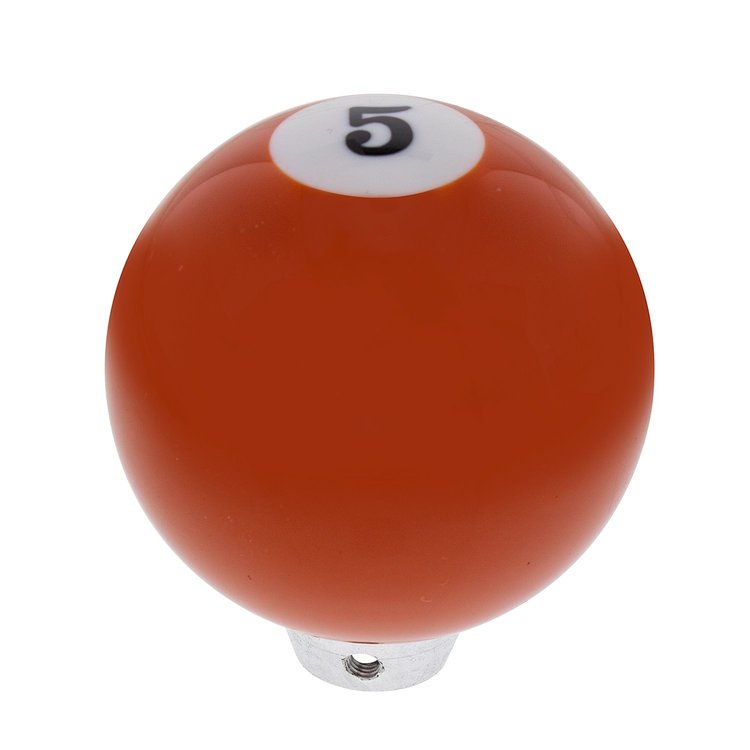 70755 Number 5 Pool Ball Gearshift Knob - Gloss Orange