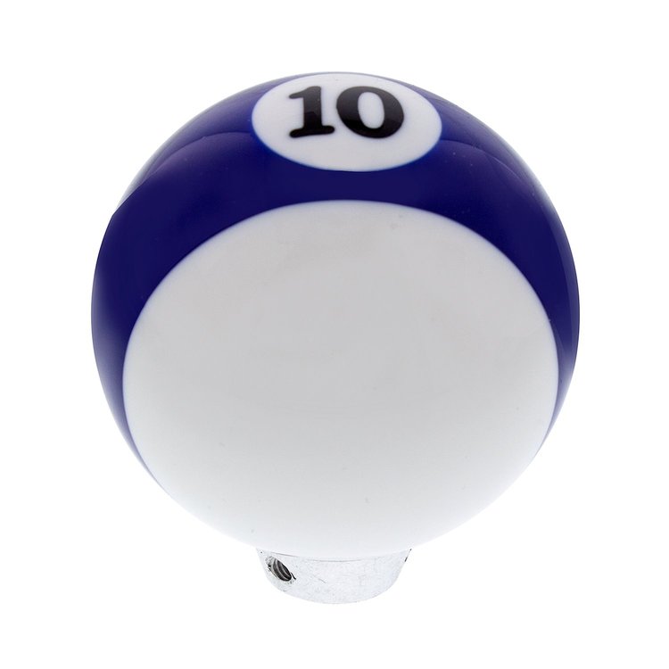 70759 Number 10 Pool Ball Gearshift Knob - Gloss Blue Striped
