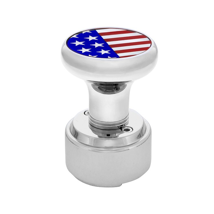 70824 Thread-On Gearshift Knob with USA Flag Sticker