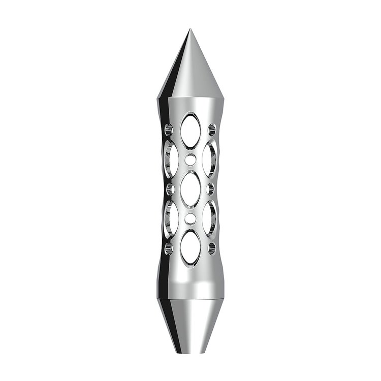 70892 Daytona Style Spike Grip Handle With Beer Tap Adapter - Chrome