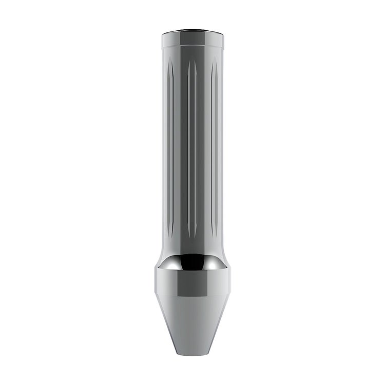 70895 Dallas Style Grooved Grip Handle With Beer Tap Adapter - Chrome