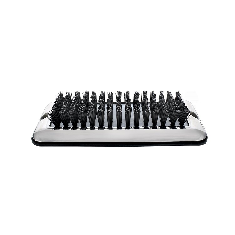 90050 Stainless Shoe/Boot Scraper With Nylon Brush - Black Brush
