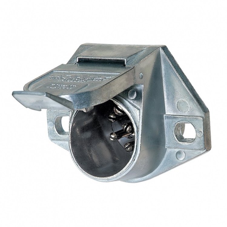90501 Round 7-Way Male Connector - Split Pin