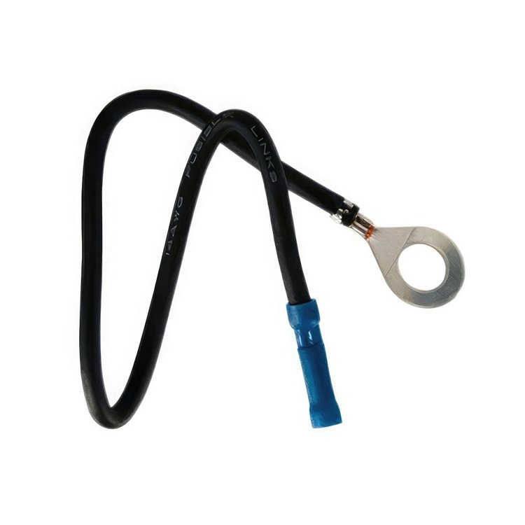 98131 Fusible Link Wire, 14 AWG, Black w/ 3/8 in. Stud, , 1 9.25 in. Pc.