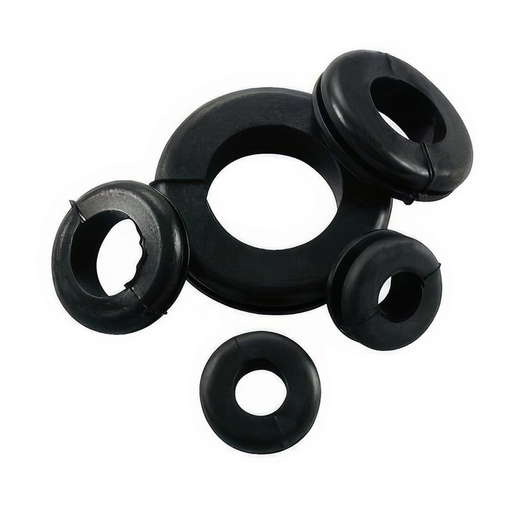 98247 5/8 in. Mounting Hole Black Vinyl Grommet, 7-Pack
