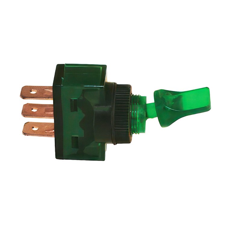 98289 Green Illum Duckbill 20 Amp 12V S.P.S.T. On/Off 1 Pc.