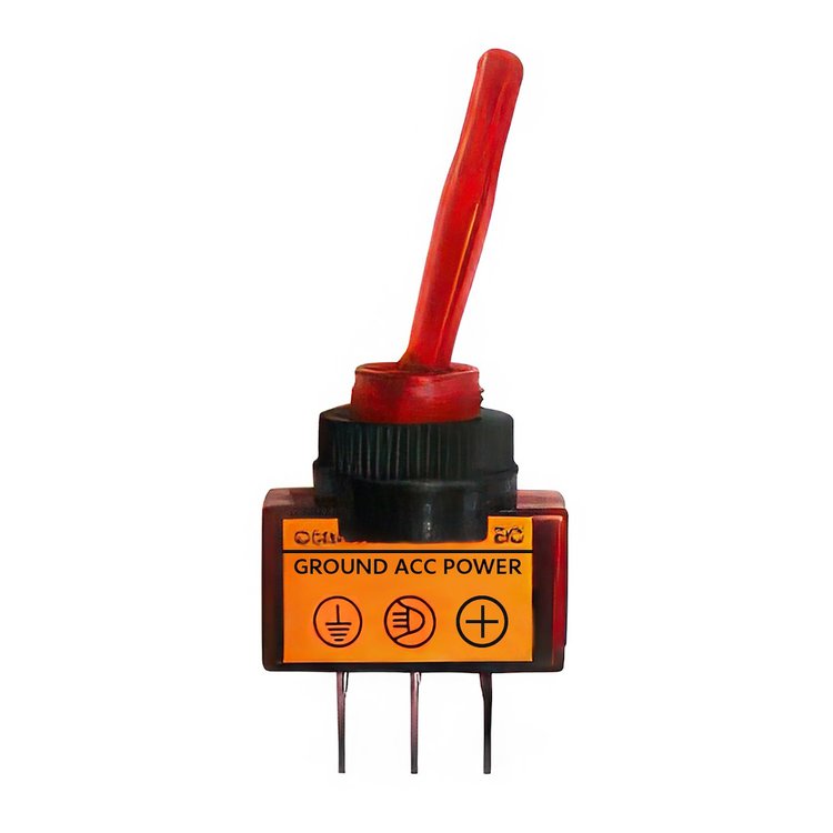 98291 Red Illum Toggle 20 Amp 12V S.P.S.T. On/Off 1 Pc.