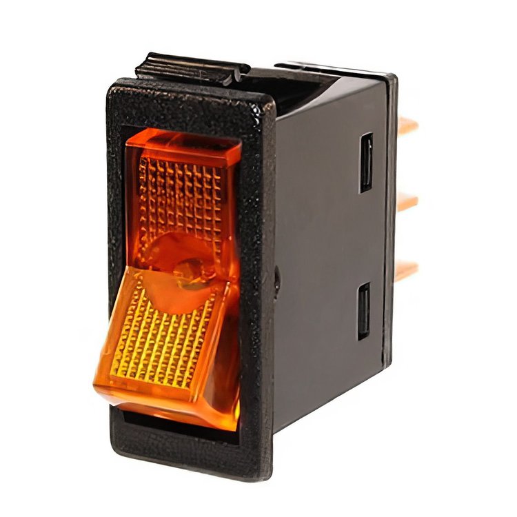 98294 Amber Illum Rocker 20 Amp 12V S.P.S.T. On/Off 1 Pc.