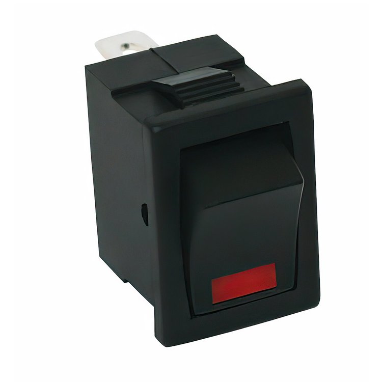 98369 Black Miniature LED Rocker 10 Amp 12V S.P.S.T. On/Off 1 Pc.