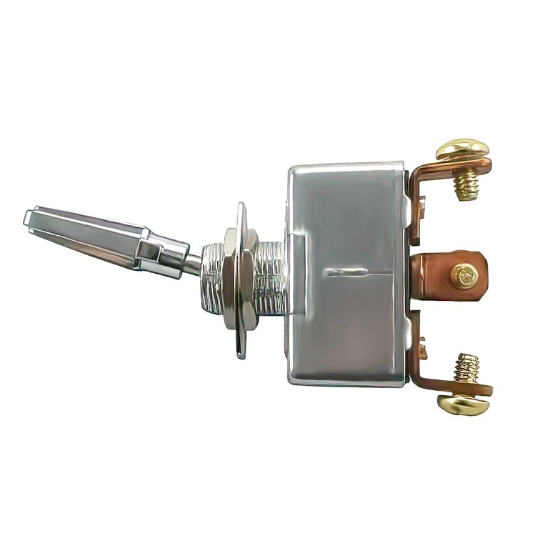 98381 All Metal Heavy-Duty Toggle w/ 3 Screw Terminals 50 Amp 12V S.P.S.T. On/Off/On 1 Pc.