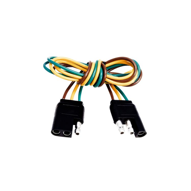 98400 3-Way Flat Molded M/FM Trailer Connectors w/ Polarized Plugs, 1 Pc.