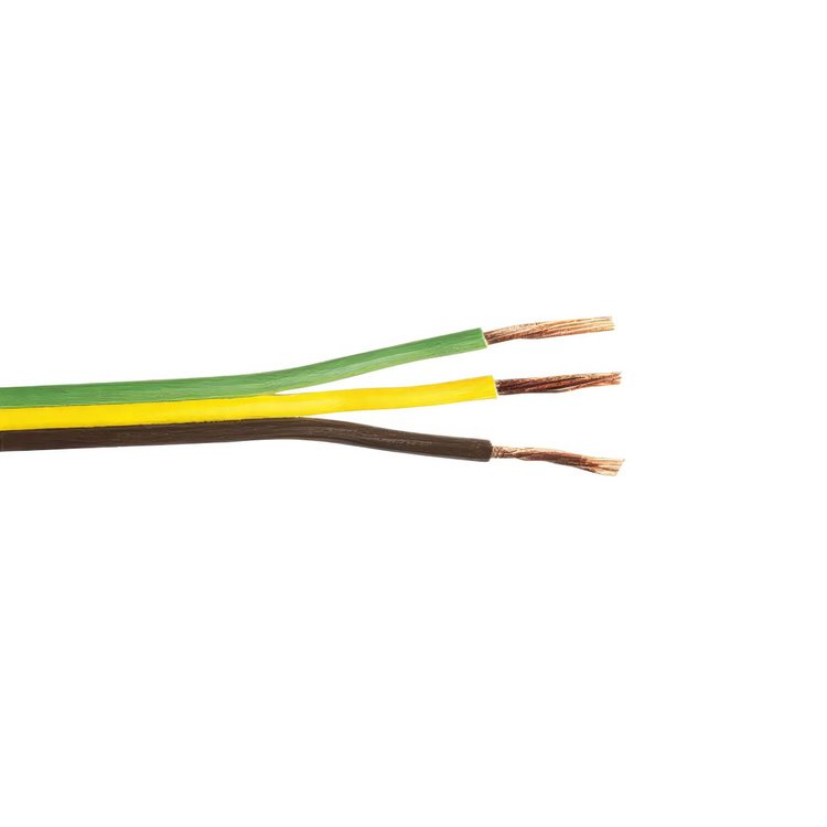 98445 Trailer Wire Bonded, Rated 80-Deg C 16 AWG 3-Way, Brn/Ylw/Grn 25 ft.