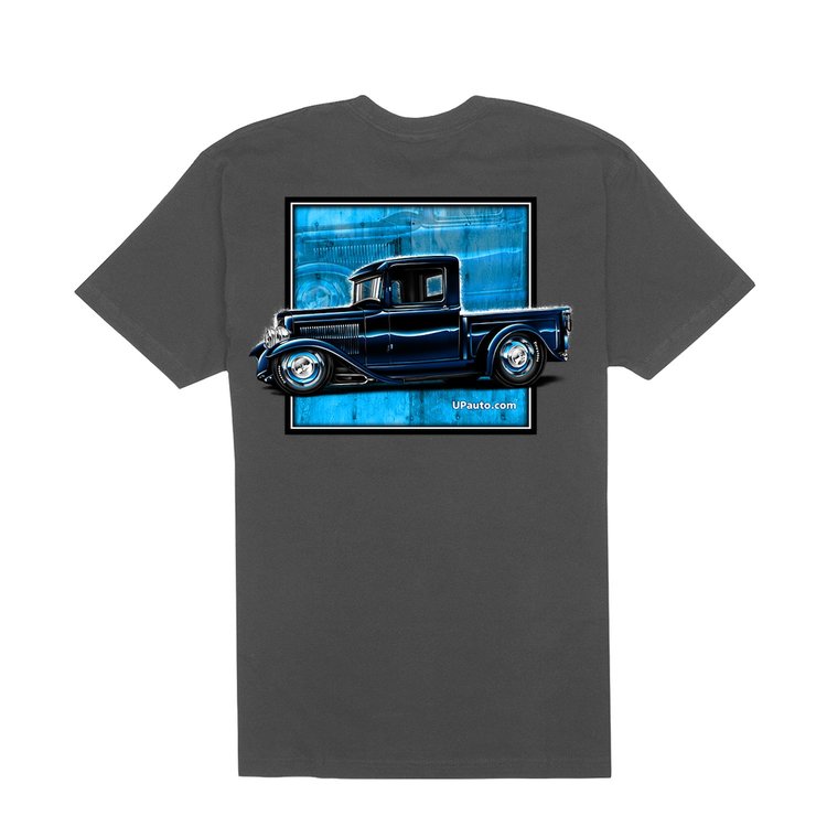 99104L United Pacific 1932 Ford Truck Gray T-Shirt, Large