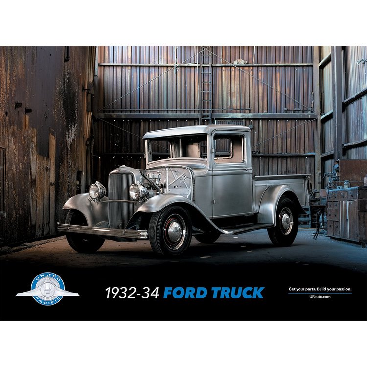 99112 Poster of United Pacific 1932 Ford Truck in Bare Metal Finish