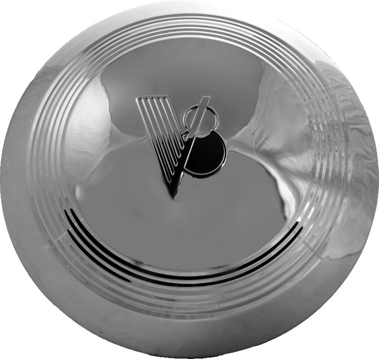 A6029 Stainless Steel V8 Script Hubcap for 1940-1941 Ford Cars and Trucks