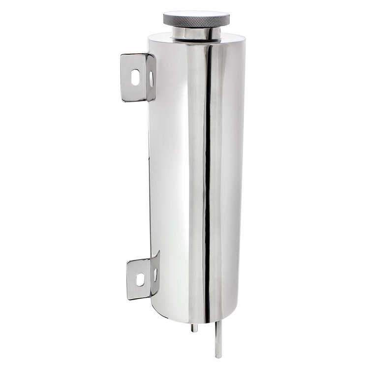 A6132 10" Universal Polished Stainless Steel Radiator Overflow Tank