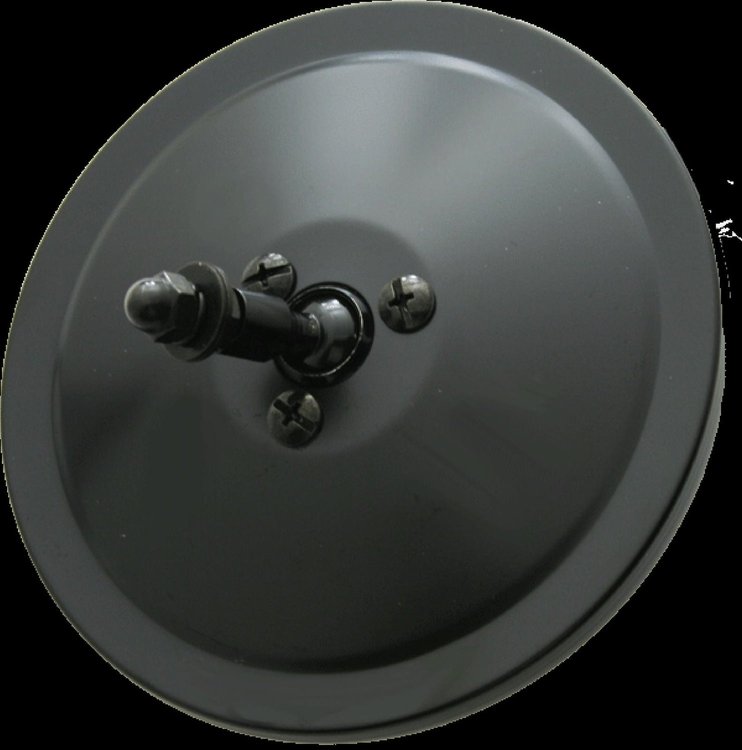 BLACK 5 RIBBED MIRROR HEA