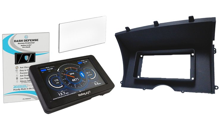 RR00005K Holley 7 in. Digital Dash & Bezel Kit w/ Screen Protector Fits 1986-1993 Chevy S10