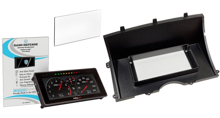 RR00009K Holley 6.86 in. Digital Dash & Bezel Kit w/ Screen Protector Fits 1986-1993 Chevy S10