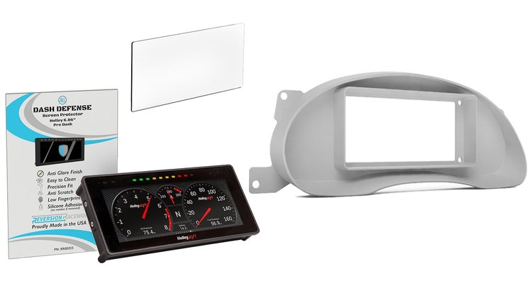 RR00071K Holley 6.86 in. Digital Dash & Bezel Kit w/ Screen Protector Fits 1994-2004 Ford Mustang