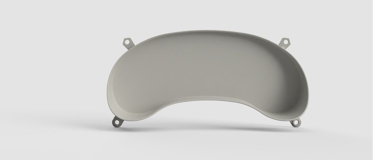 RR00090 Blank Dash Bezel, 1998-2004 Chevy S10