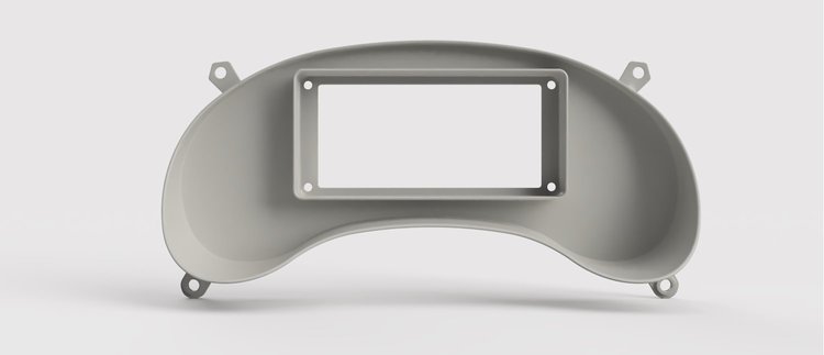 RR00098 Holley 6.86 in. Digital Dash Bezel, 1998-2004 Chevy S10