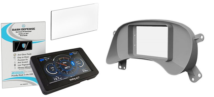 RR00106K Holley 7 in. Digital Dash & Bezel Kit w/ Screen Protector Fits 1999-2006 GM Trucks