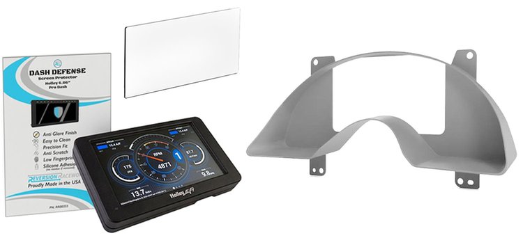 RR00133K Holley 7 in. Digital Dash & Bezel Kit w/ Screen Protector Fits 1997-2002 Chevy Camaro