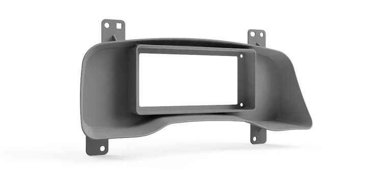 RR00251 Holley 6.86 in. Digital Dash Bezel, 1997-2004 Dodge Dakota