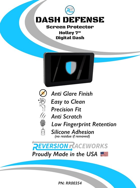 RR00354 Dash Defense Holley 7 in. Digital Dash Screen Protector