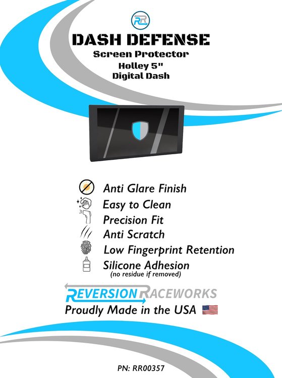 RR00357 Dash Defense Holley 5 in. Digital Dash Screen Protector