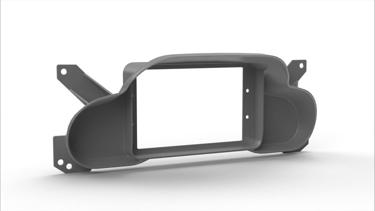 RR00424 Holley 7 in. Digital Dash Bezel, 2007-2010 Jeep Wrangler JK