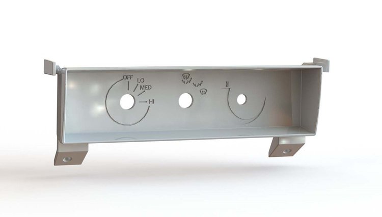 RR00466 HVAC Panel, 1967-1972 Chevy C10 Truck, Retrofit Dial