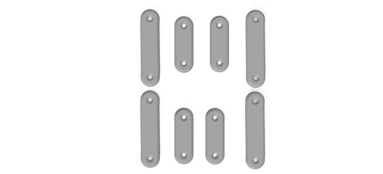RR00529 Roof Rack Delete Plate Set for 1992-1999 Chevy Suburban