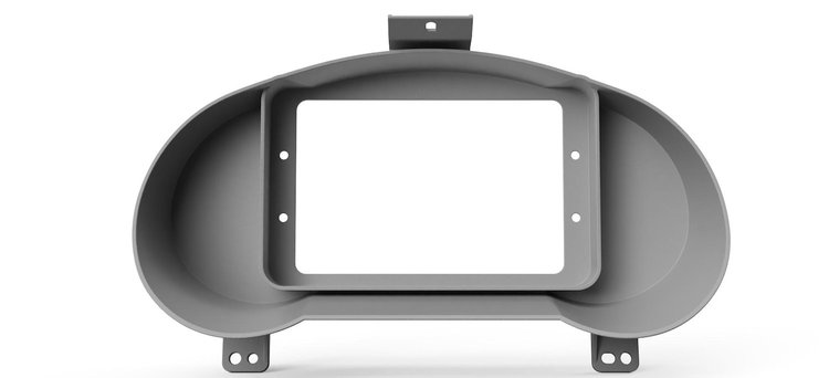 RR00586-DD Holley 7 in./ Aces 7 in. Digital Dash Bezel w/Dash Defense, 2002-2007 Subaru Impreza WRX