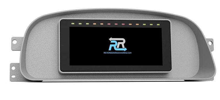 RR00814-DD Holley 6.86 in. Digital Dash Bezel w/Dash Defense, 1985-1992 Mazda RX-7 FC