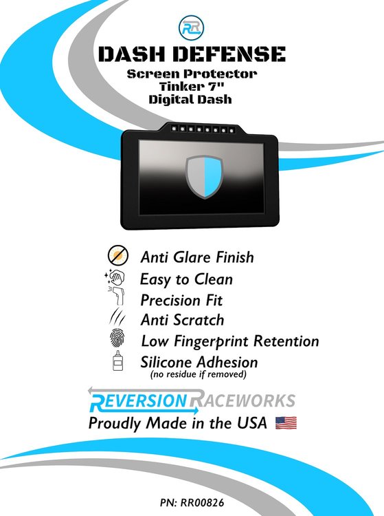 RR00826 Tinker 7 in. Digital Dash Screen Protector, Dash Defense