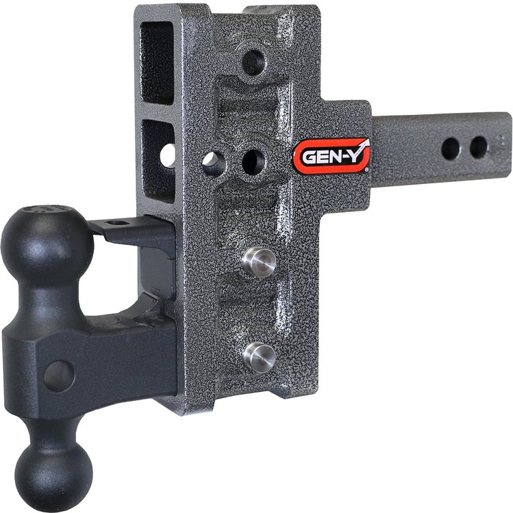 GH-224 MEGA-DUTY Adjustable Drop Hitch 2 in. Shank [5 in. Offset Drop, 2,000 lbs. TW, 16,000 lbs. GTW]