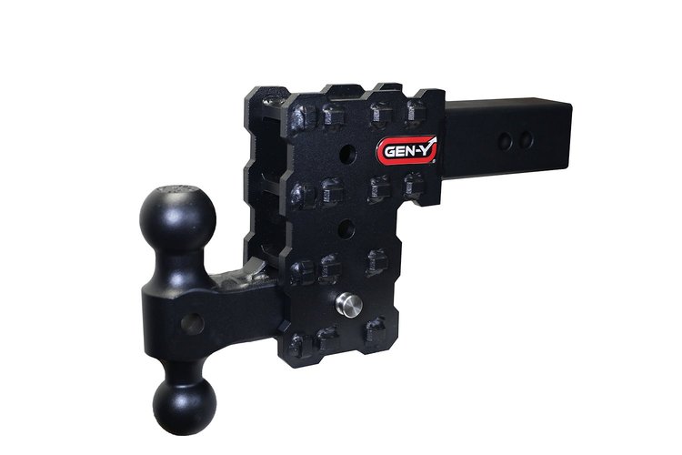 GH-2413X Phantom-X Tactical Adjustable Drop Hitch 2.500 in. Solid Shank [5 in. Drop, 1,600 lbs. TW, 16,000 lbs. GTW]