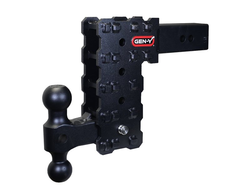 GH-2414X Phantom-X Tactical Adjustable Drop Hitch 2.500 in. Solid Shank [7.500 in. Drop, 1,600 lbs. TW, 16,000 lbs. GTW]