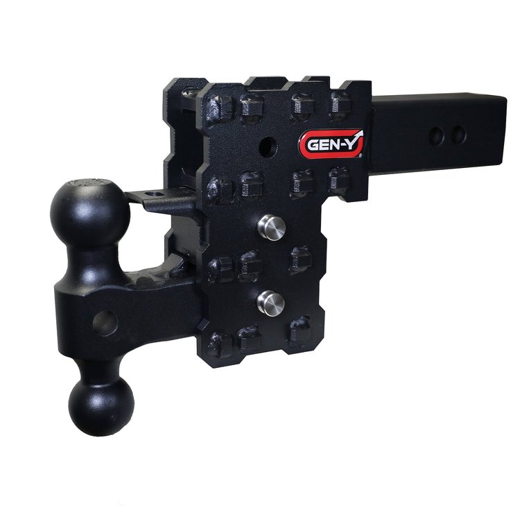 GH-2423X Phantom-X Tactical Adjustable Drop Hitch 2.500 in. Solid Shank [5 in. Drop, 1,600 lbs. TW, 16,000 lbs. GTW]