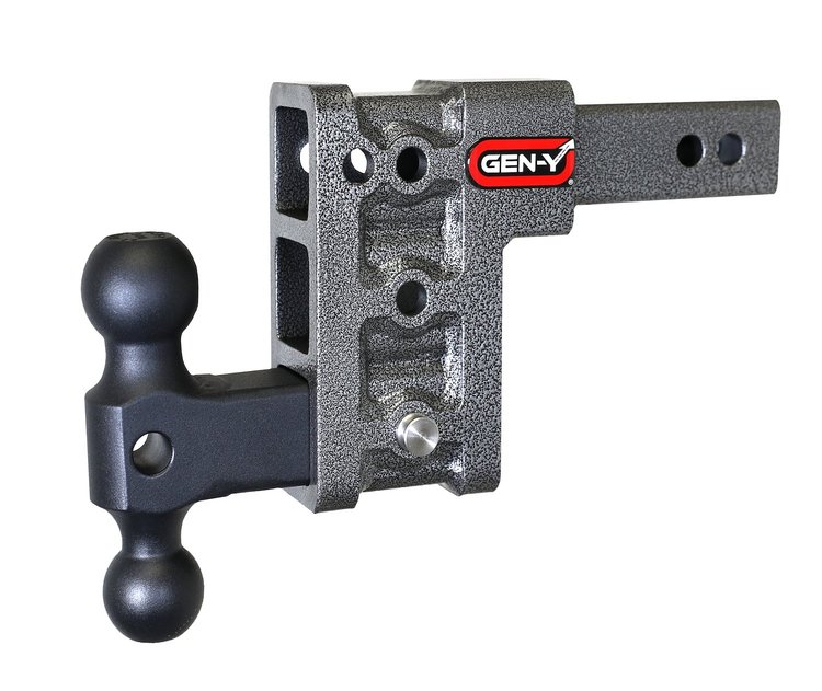 GH-313 Mega-Duty Adjustable Drop Hitch 2 in. Shank [5 in. Drop, 1,500 lbs. TW, 10,000 lbs. GTW]
